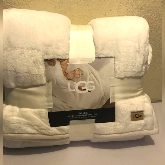 UGG Bedding Ugg Big Sur Oversized Throw For Two 6x80 White Snow New